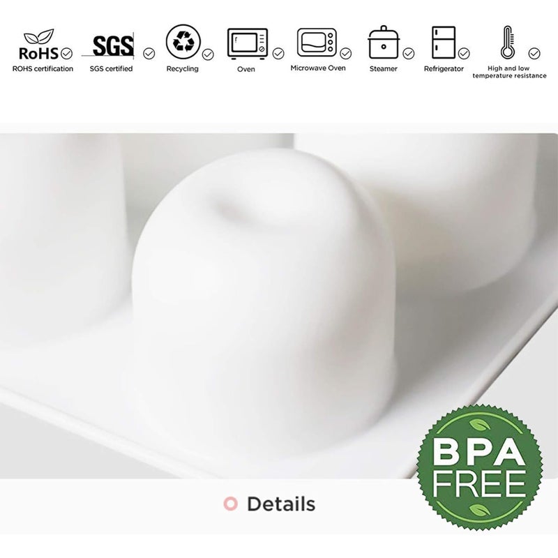 OCPO KITCHEN Apple Silicone Mold for Baking Mousse Cake Dessert Pastry Chocolate Fruit Pudding Jelly Ice Cream Christmas Cake Decoration Mold, Non-Stick and Easy Release, Apple Shape (8-Cavity) - Image 4